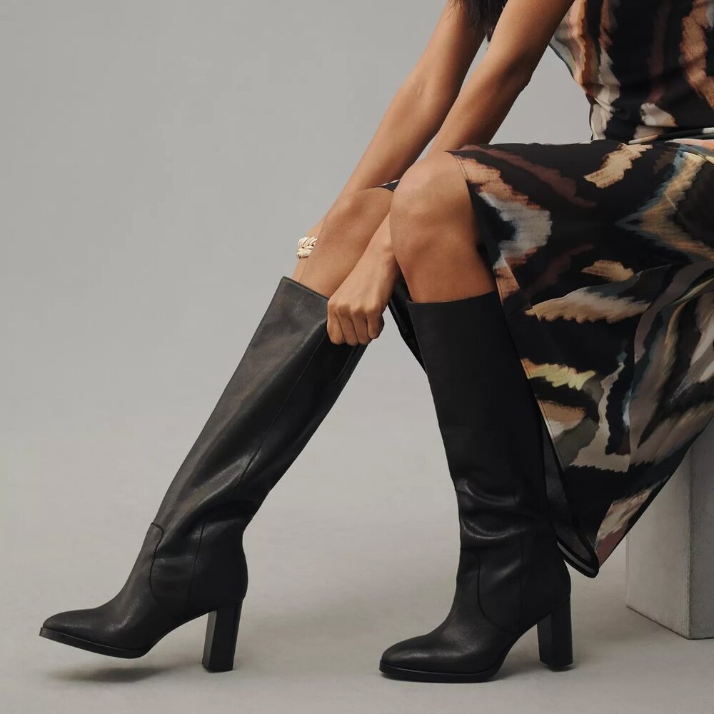 By Anthropologie Round-Toe Tall Boots NWT
